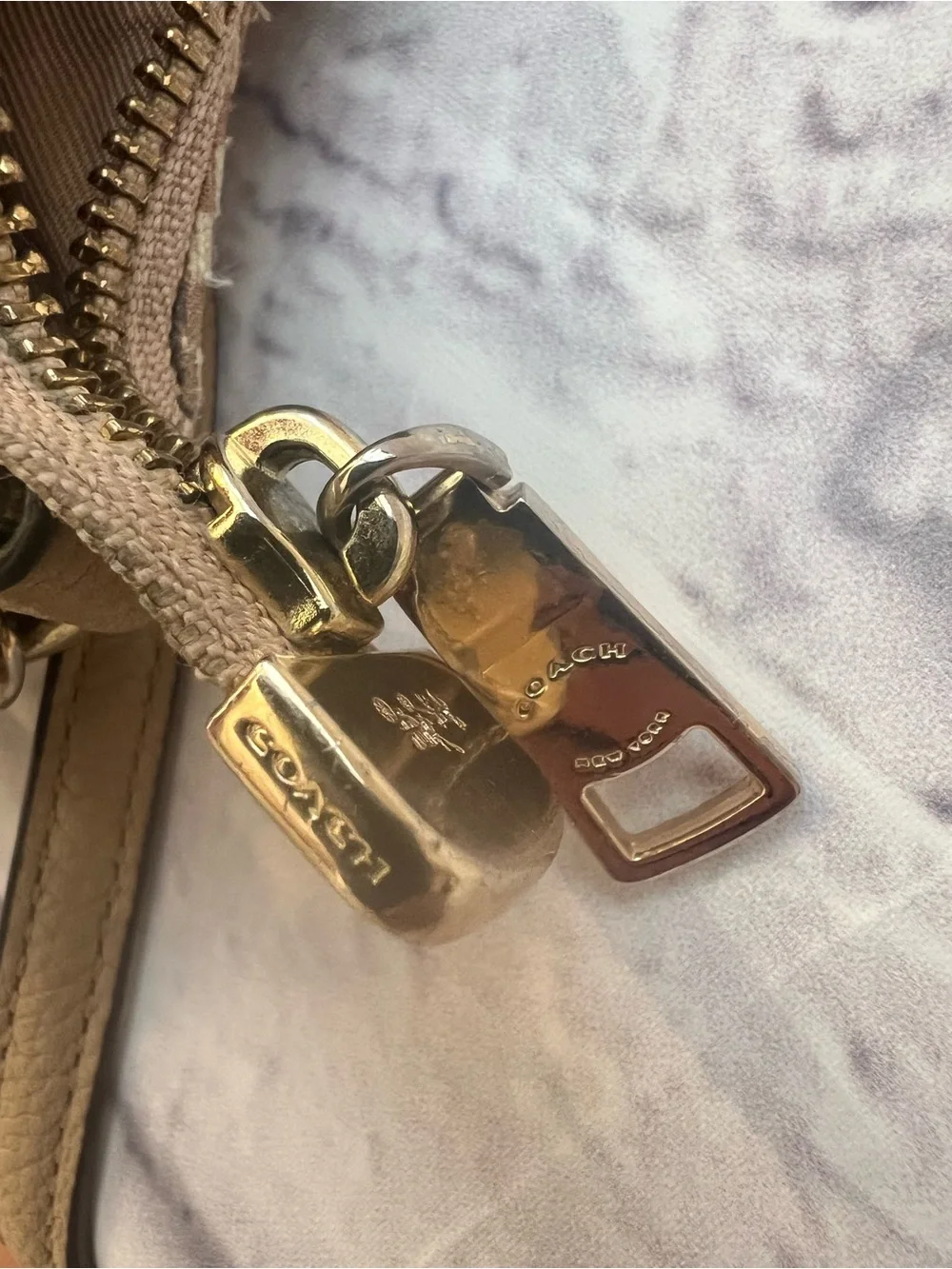 Coach Legacy Jacquard Sutton Crossbody Purse in Tan